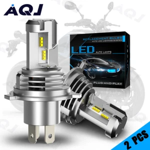 AQJ 9003 H4 LED Headlight Bulb Kit High Low Beam Super Bright 6500K White - Picture 1 of 9