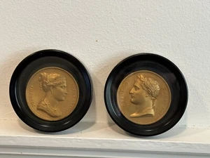 Napoleon & Josephine  Bisque Bas Relief Plaque French Bertrand Andrieu Plaque - Picture 1 of 5