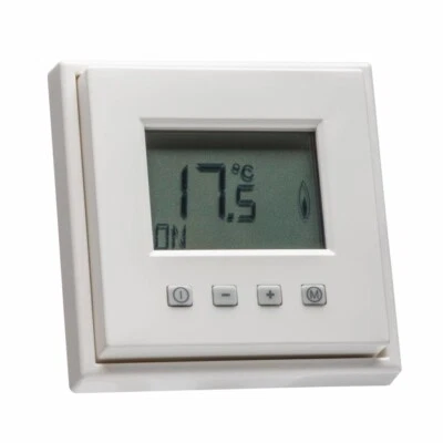Digital Raumthermostat mit Jung LS 990 Rahmen für Fußbodenheizung Stellantriebe - Bild 1 von 4