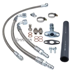 84~99 Mitsubishi 4D56T 2.5L Pajero Delica TF035 TD04 turbo oil & water line kit  - Picture 1 of 5