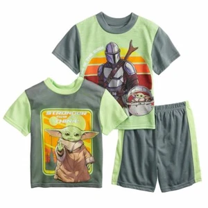 The Mandalorian Big Bounty 3-pc Tees & Shorts Pajama Set Size 8 or 10 NWT $38 RV - Picture 1 of 2