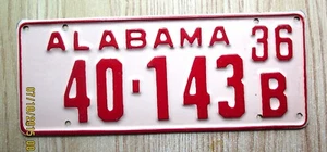 ALABAMA 1936 LICENSE PLATE - HI QUALITY- MINT UNUSED - NR - S - Picture 1 of 1