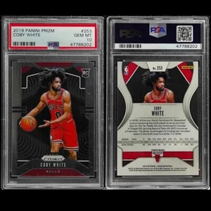 2019 Panini Prizm #253 Coby White Rookie -PSA 10 Gem Mint- RC Chicago Bulls HOF - Picture 1 of 3