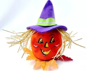 Zucca Jack O' Lantern Annalee 2009 con cappello da strega viola alto 7" - ottime condizioni - Foto 1 di 9