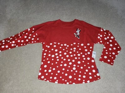 Camiseta Disney Spirit Minnie Disneyland Resort Roja Blanca Lunares Juvenil Talla XL Foto 1 de 4