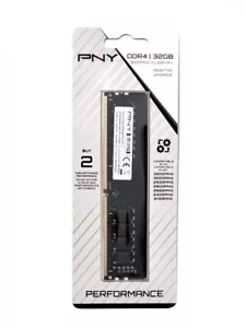 PNY 32 GB 3200 MHz DDR4 PC4-25600 1RX8 MD32GSD43200-TB desktop non ECC UDIMM - Foto 1 di 3
