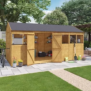 BillyOh Garden Wooden Shed Reverse Apex Roof 10x8 - 20x10ft T&G Expert Workshop - Picture 1 of 116