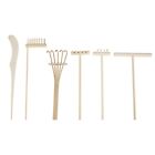 8X( Japanese Rake Bamboo Tool Set, Wooden Sand Play Therapy T