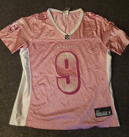 Carson Palmer Cincinnati Bengals Pink Womens Girls Medium Jersey Burrow #9 S5 Cover
