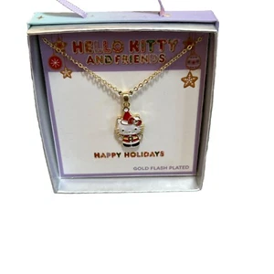Hello Kitty Weihnachtsmann Gold Flash Plated Halskette - Bild 1 von 2