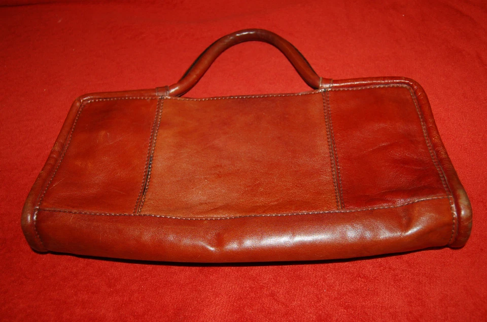 Petit sac MANFIELD Paris made in Italy - marron - Photo 1/4