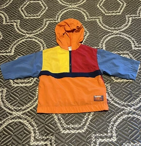 Vintage Gymboree Hoodie Jacket Sz XS/S Colorblock Kangaroo Pocket 1/4 Zip - Picture 1 of 9
