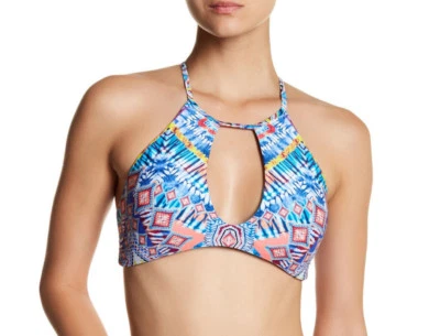  NUEVO Top de Bikini Rojo Carter Cuello Alto Tirantes Macramé Espalda M Mediano $97 Foto 1 de 2