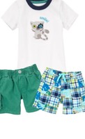 GYMBOREE LEMUR LAGOON PATCHWORK LEMUR WOVEN SHORTS 0 3 6 12 18 24 NWT