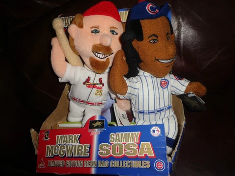 11" Mark McGwire Sammy Sosa Plush Stuffed Bean Bag Collectibles w/Tags Baseball Cover