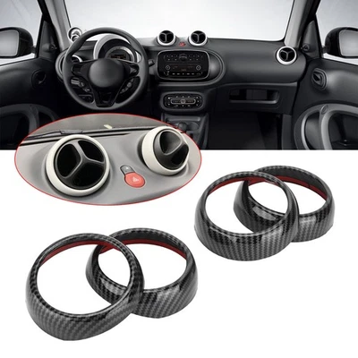 Carbon Fiber Air Vent Covers Trims For Smart Fortwo/Forfour 453 2015‑2021 - Image 1 of 4