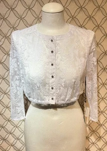 Blusa Anno Domini Dirndl Pia blanca cerrada - Imagen 1 de 9