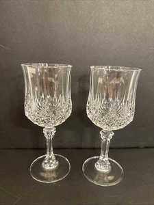 2er Set Cristal D'Arques Longchamp Wasserkelch Weinglas 6,5" - Bild 1 von 6