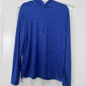 Pro player Blue Hoodie Long Sleeve Lightweight Athletic Shirt Size Medium - Picture 1 of 6