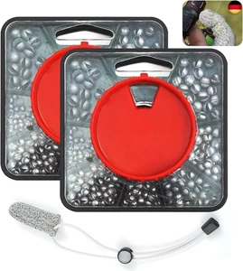 Split Shot Angelgewichte, 7-Wege-Spender, Angelausrüstungs-Set, 358-teiliges  - Bild 1 von 7