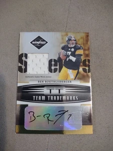 2006 LEAF LIMITED TEAM MARKEN STEELERS BEN ROETHLISBERGER 19/50 AUTO TRIKOT  - Bild 1 von 24