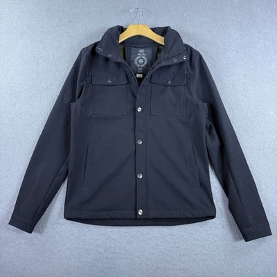 Chaqueta Arvin 883 Police Para Hombres Negra Talla Pequeña Con Capucha Cremallera Completa Snap Utilidad Italia Foto 1 de 4