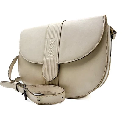 Saint Laurent Cassandra Ivory Leather Shoulder Bag YSL White Purse Authentic - Image 1 of 4