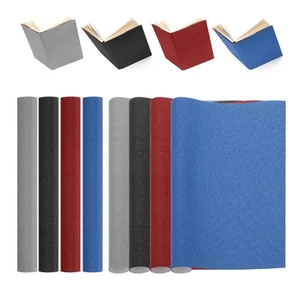 40"x16" Bookbinding Cloth, 4Pcs, Black/Gray/Dark Blue/Red - Picture 1 of 6