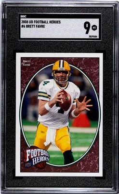 2008 Upper Deck Football Heroes Brett Favre #6 SGC 9 - Image 1 of 2