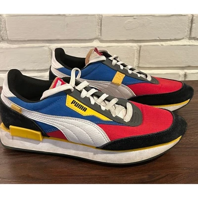 Raras Zapatillas Puma Future Rider Play On Rojo Azul Blanco Mujer Talla 8 EE. UU. 372349-05 Foto 1 de 4