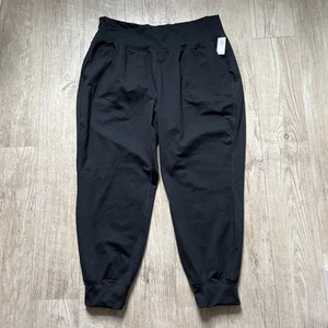 NWT Old Navy Women's Extra High-Waisted Cloud Comfy 7/8 Joggers Black 2X - Picture 1 of 7