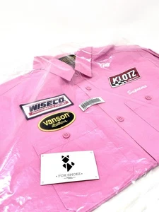 Supreme x Vanson Leathers Work Shirt Pink Patch Button Up - Size Medium - NEW - Bild 1 von 11