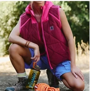 Free People Neu mit Etikett Wendeweste Reißverschluss Kapuzenjacke Weste Gr. L - Bild 1 von 9