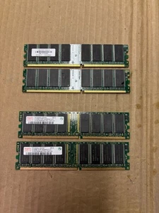 4PC DDR1 DDR 3 GB Tot PC3200 DDR400 400MHz 184Pin Desktop 2 pc 512mb 2 pc 1gb - Picture 1 of 4