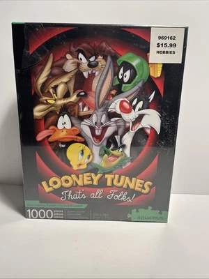 New Looney Tunes 1000 Piece Puzzle by Aquarius Complete - Image 1 of 4