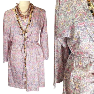 NUEVO Bata Botánica Libery London By Anthropologie Mujer Grande XL Algodón Floral - Imagen 1 de 6