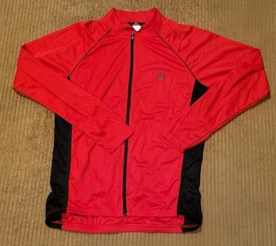 Camiseta deportiva de ciclismo Canari para hombre grande roja manga larga cremallera sudadera estilo ver** Foto 1 de 4