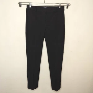 J. Crew Ruby Full Length Pants Size 10 Petite 10P Womens Black Flat Front - Picture 1 of 8