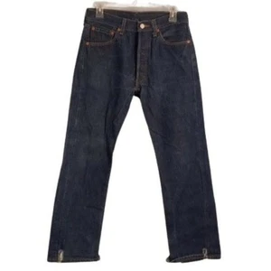 Levis 501 W30 L30 Mens Original Fit Jeans Button Fly Dark Wash Vintage 1986 - Picture 1 of 19