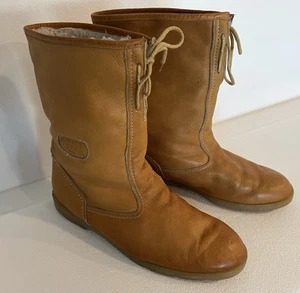 Men’s Levi’s Boots Vintage Camel Fur Inside 12 D/B Brown Shoe Canada - Picture 1 of 12