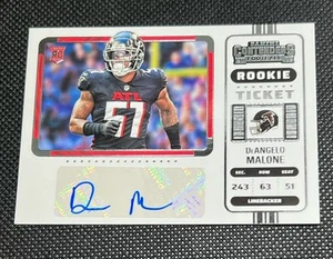 DEANGELO MALONE 2022 PANINI CONTENDERS VARIATION ROOKIE TICKET AUTO RC FALCONS - Bild 1 von 2