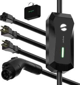 EVgoer Level 1/2 EV Charger 16A 110-240V NEMA 6-20 Plug 5-15 25' Cable J1772 - Picture 1 of 8