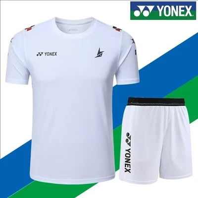 YONEX Men's Table Tennis Badminton T-shirt and Shorts Suit Sports Set 25-08076 - Image 1 of 4