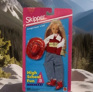 Skipper Cowgirl Boots ‘n Hat ~ high school Fun Fashions Mattel ~ New 12617 🧲 - Picture 1 of 7