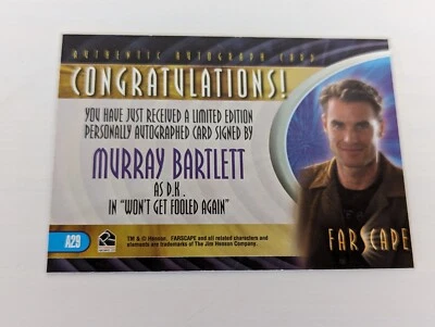 Farscape Season 4 Autograph Card Auto A29 Murray Bartlett as D.K - Image 1 of 2