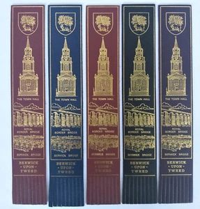Scottish Leather Bookmarks - BERWICK upon TWEED - Scotland Gift - Picture 1 of 1