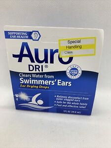 Auro Dri Swimmers' Ear Drying Drops Water Clogged Ear Discomfort Relief 1 oz