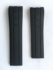 Original MIDO Multifort M005417A / M005430A Black Rubber 22mm Watch Band Strap