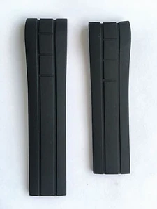 Original MIDO Multifort M005417A / M005430A Black Rubber 22mm Watch Band Strap - Picture 1 of 2