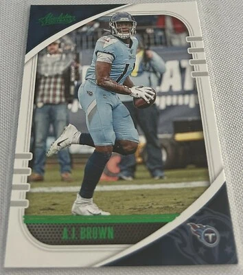 2020 Panini Absolute Football A.J. Brown Tennessee Titans Green Foil #87 - Image 1 of 4